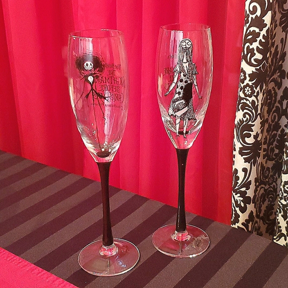 None Other - Nightmare Before Christmas Wine Glasses
